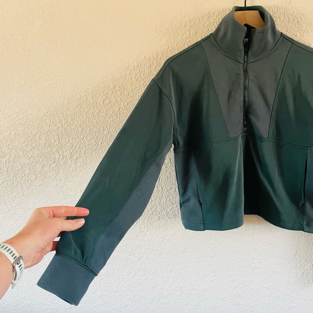 Athleta Teal Halfzip Pullover - image 2